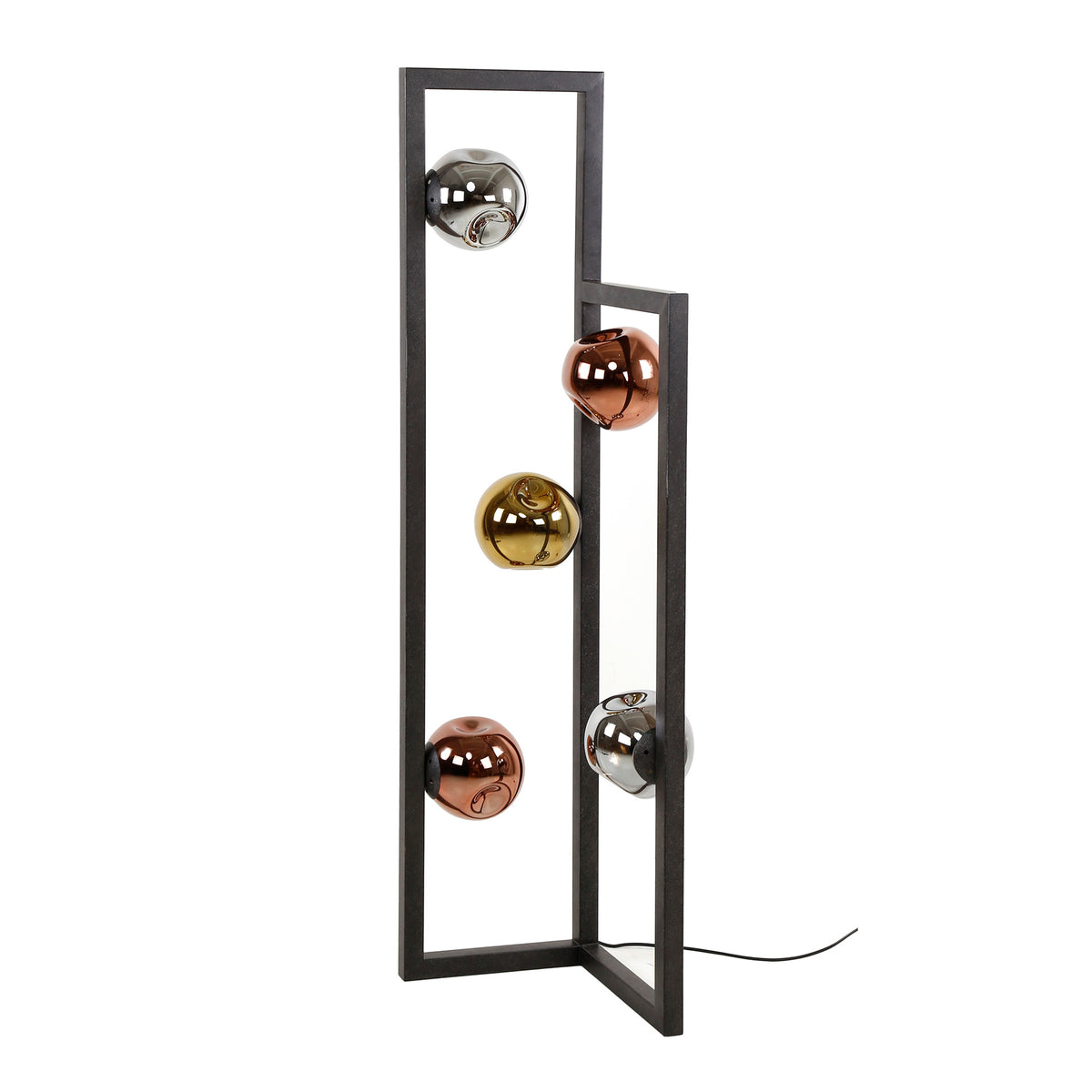 Floor lamps - Industrial Floor Lamp Ada 5 - light Colored Glass Corner - Dimehouse