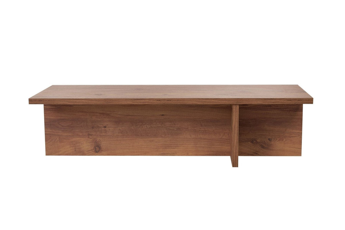 Coffee tables - Rectangular coffee table pine wood melamine - 120x45x30 cm - Portland - Dimehouse