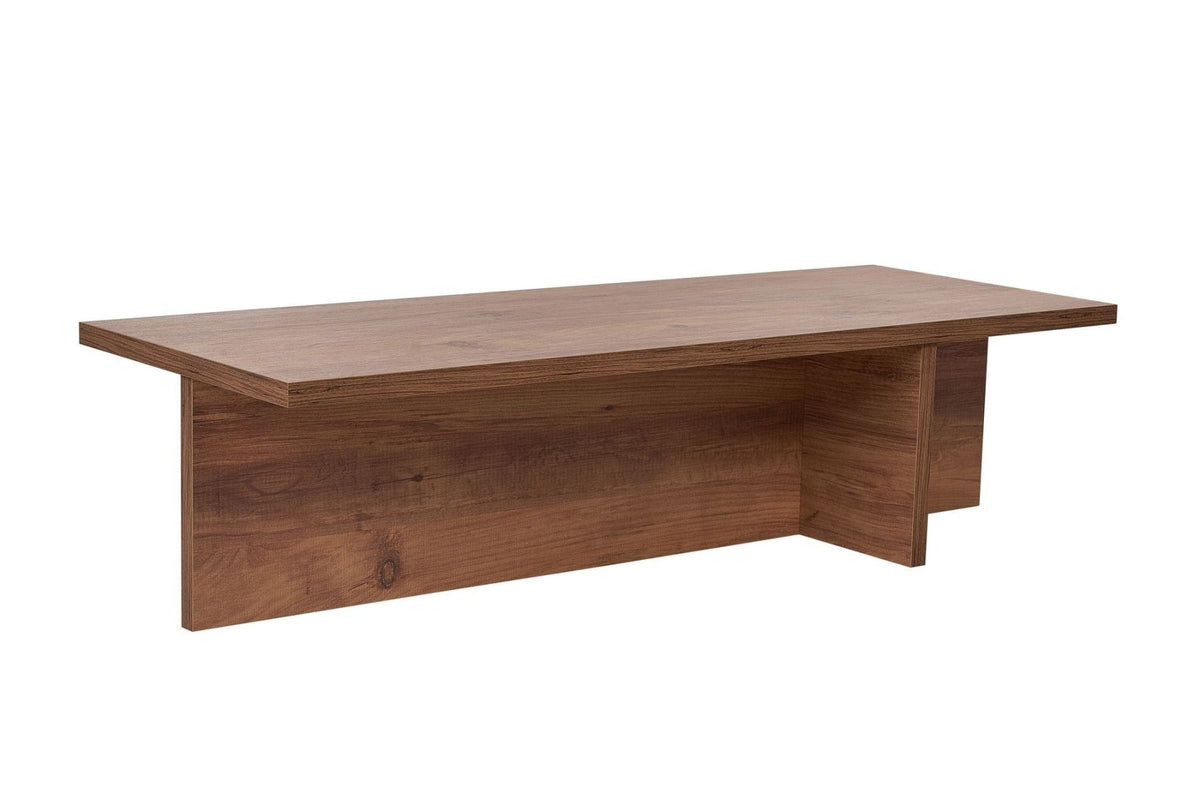 Coffee tables - Rectangular coffee table pine wood melamine - 120x45x30 cm - Portland - Dimehouse