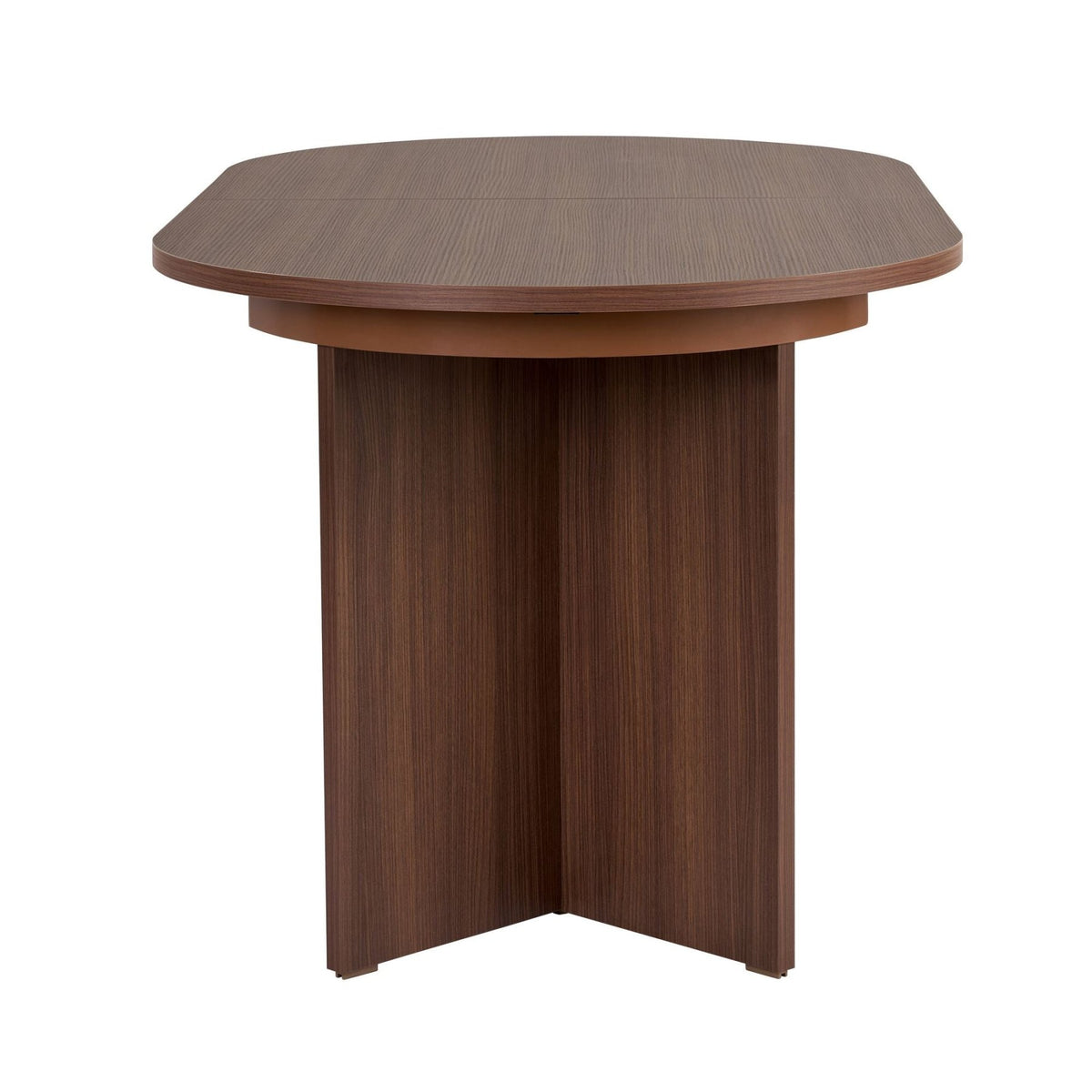 Sorell extendable dining table walnut 160 cm Melamine coated wood composite