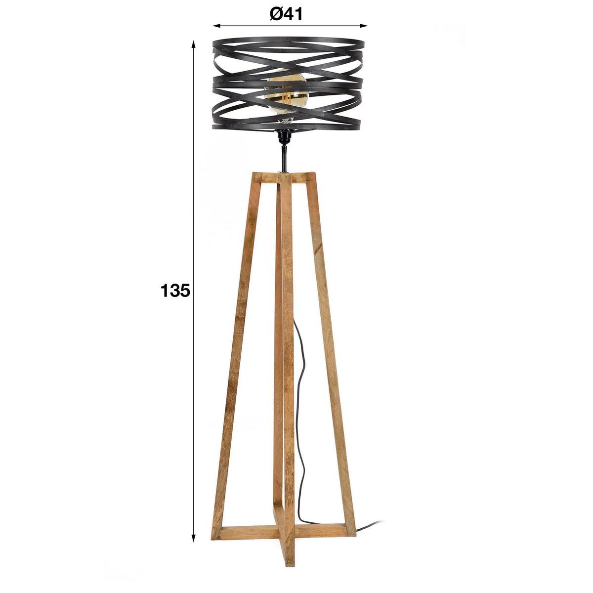 Floor lamp Twist DH Interior Gray LxWxH 113x48x47 Slate gray White photo size indication