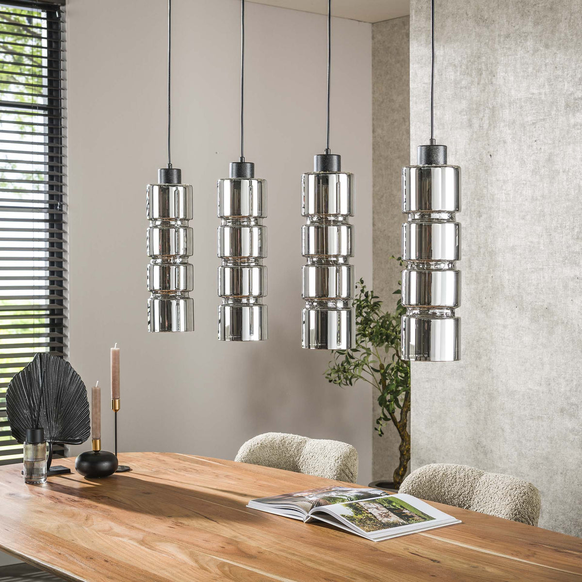Hanging lamps - Hanging lamp Kik 4 - light cylinder glass - Dimehouse
