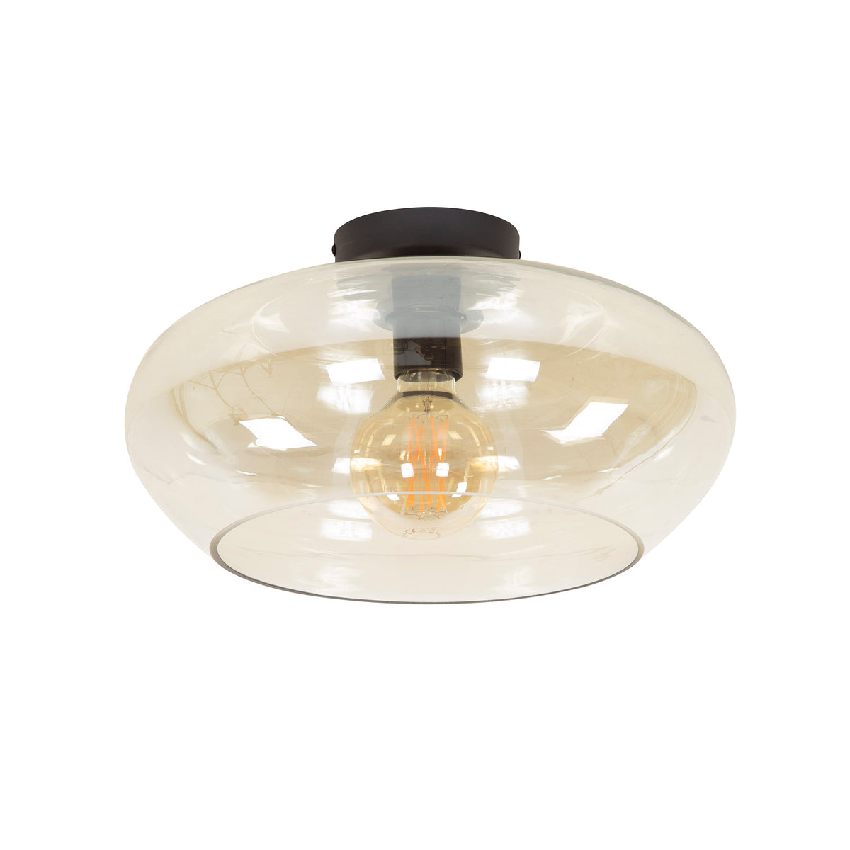 Ceiling lamps - Ceiling lamp Phil 1 - light amber glass - Dimehouse