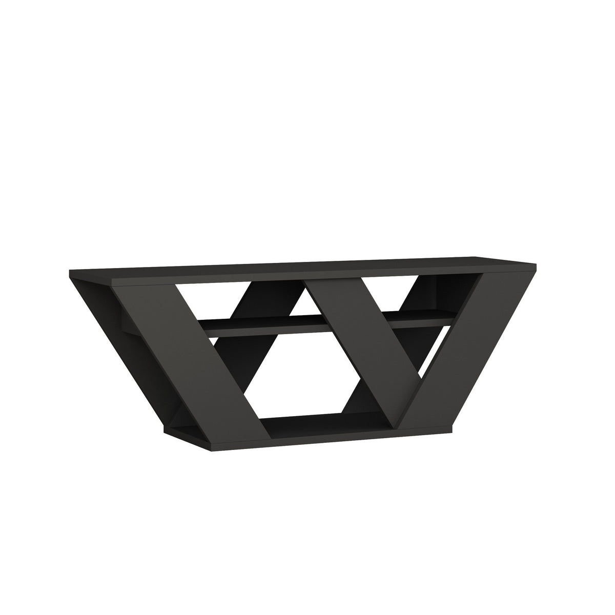 TV Furniture - TV Furniture Pipralla Anthracite Melamine 110x40x30 cm - Dimehouse
