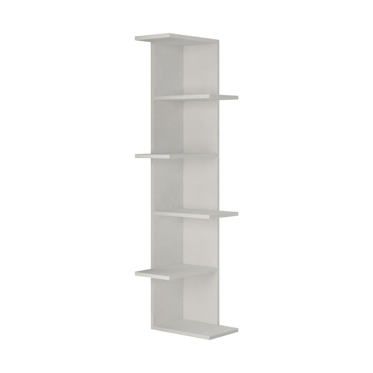 Bookcases - Bookcase Saso White Melamine 37x141x24 cm - Dimehouse