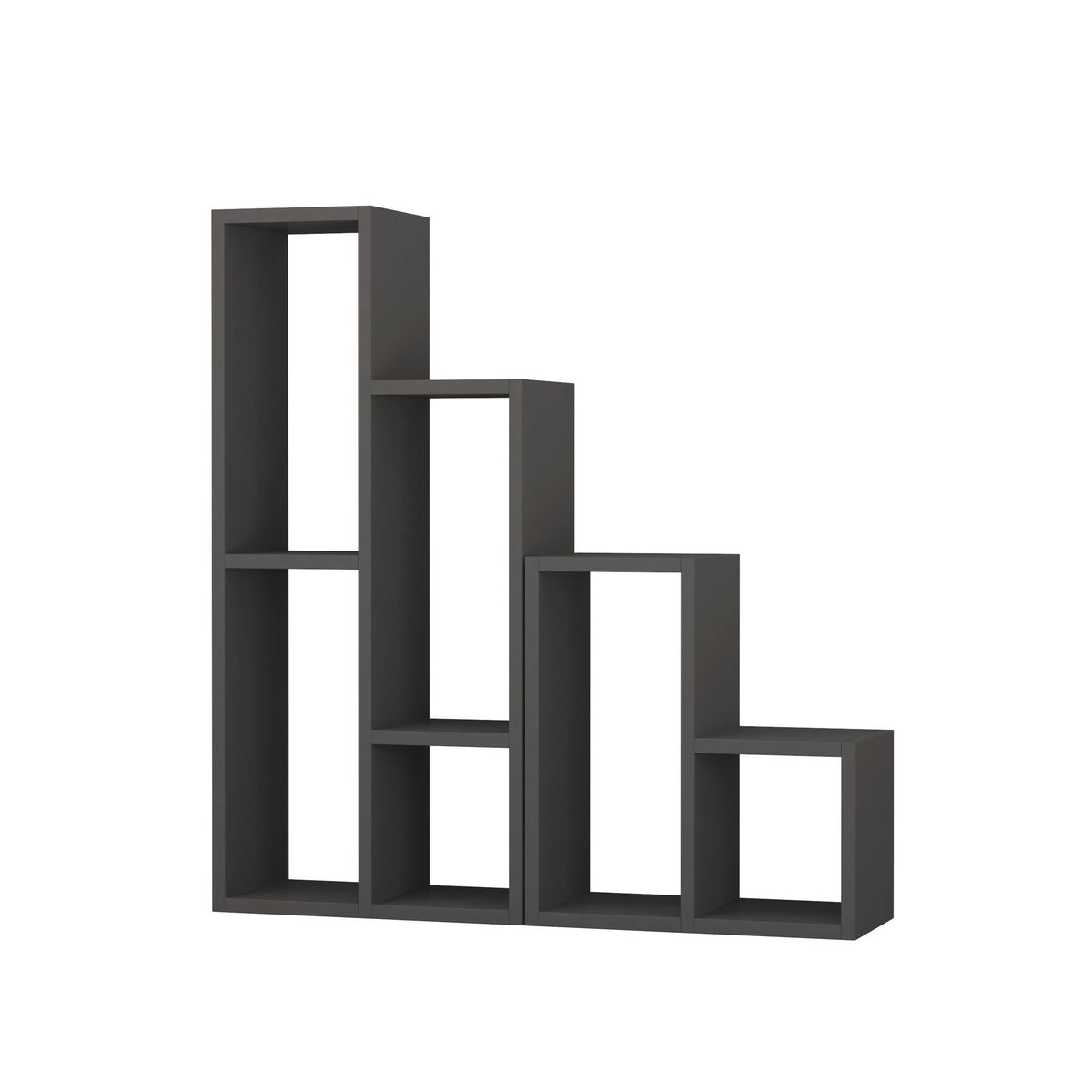 Bookcases - Modular shelving unit anthracite melamine Sule 42x89x20 cm - Dimehouse