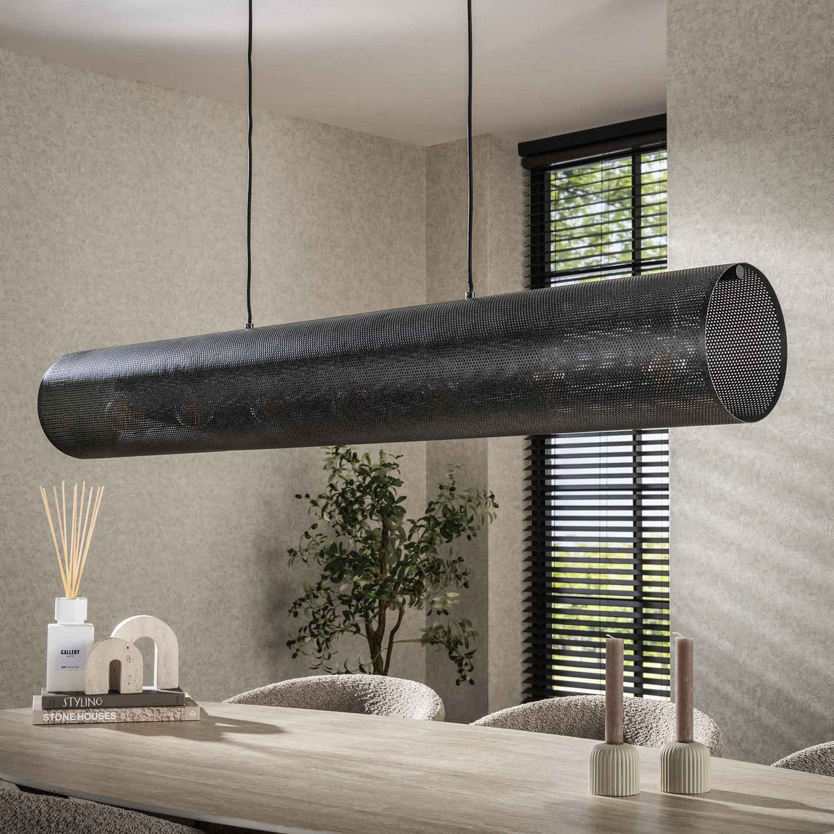 Hanging lamps - Hanging lamp Knox 7 - light XL mesh black - Dimehouse