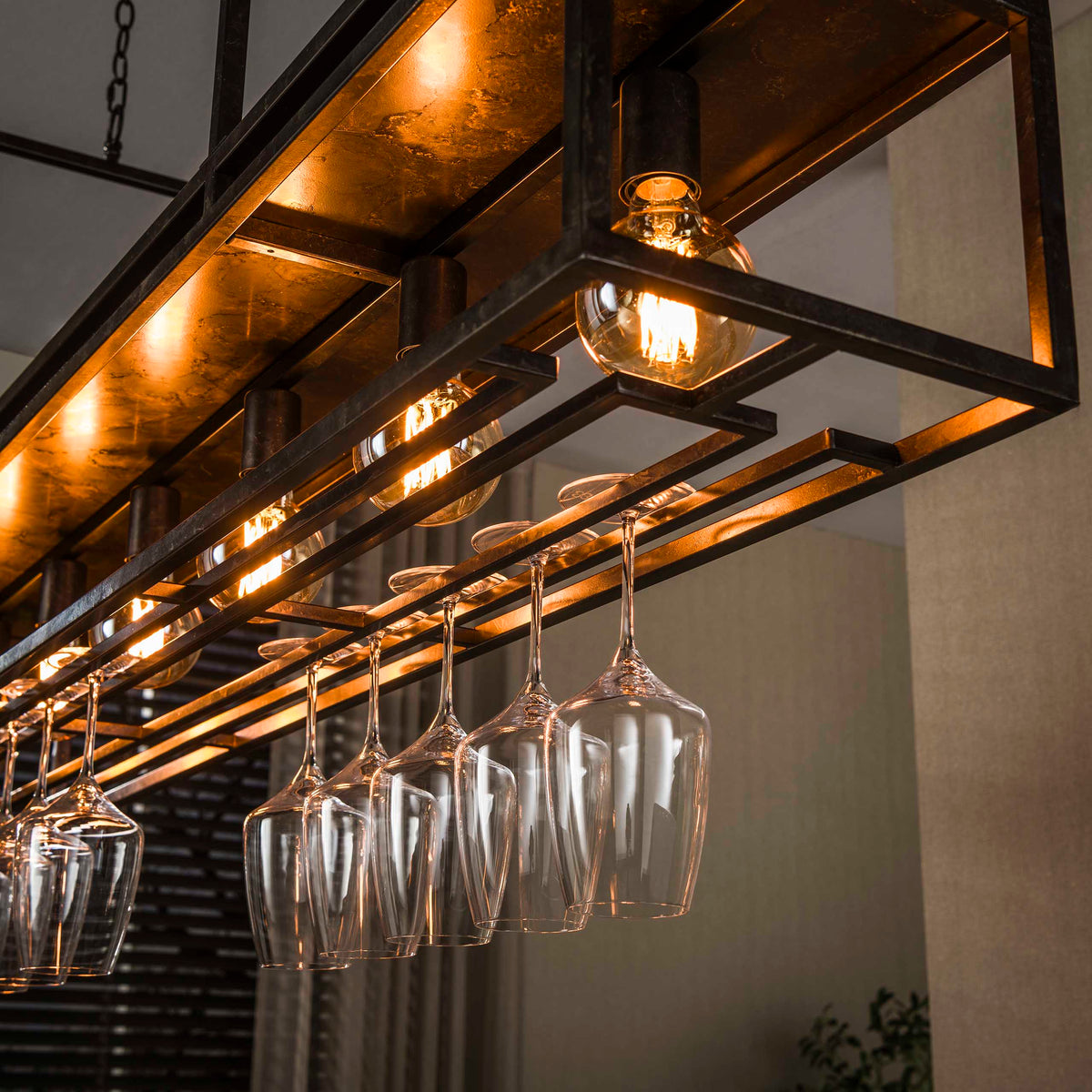 Hanging lamps - Hanging lamp Eloisa 6 - light metal brown - Dimehouse