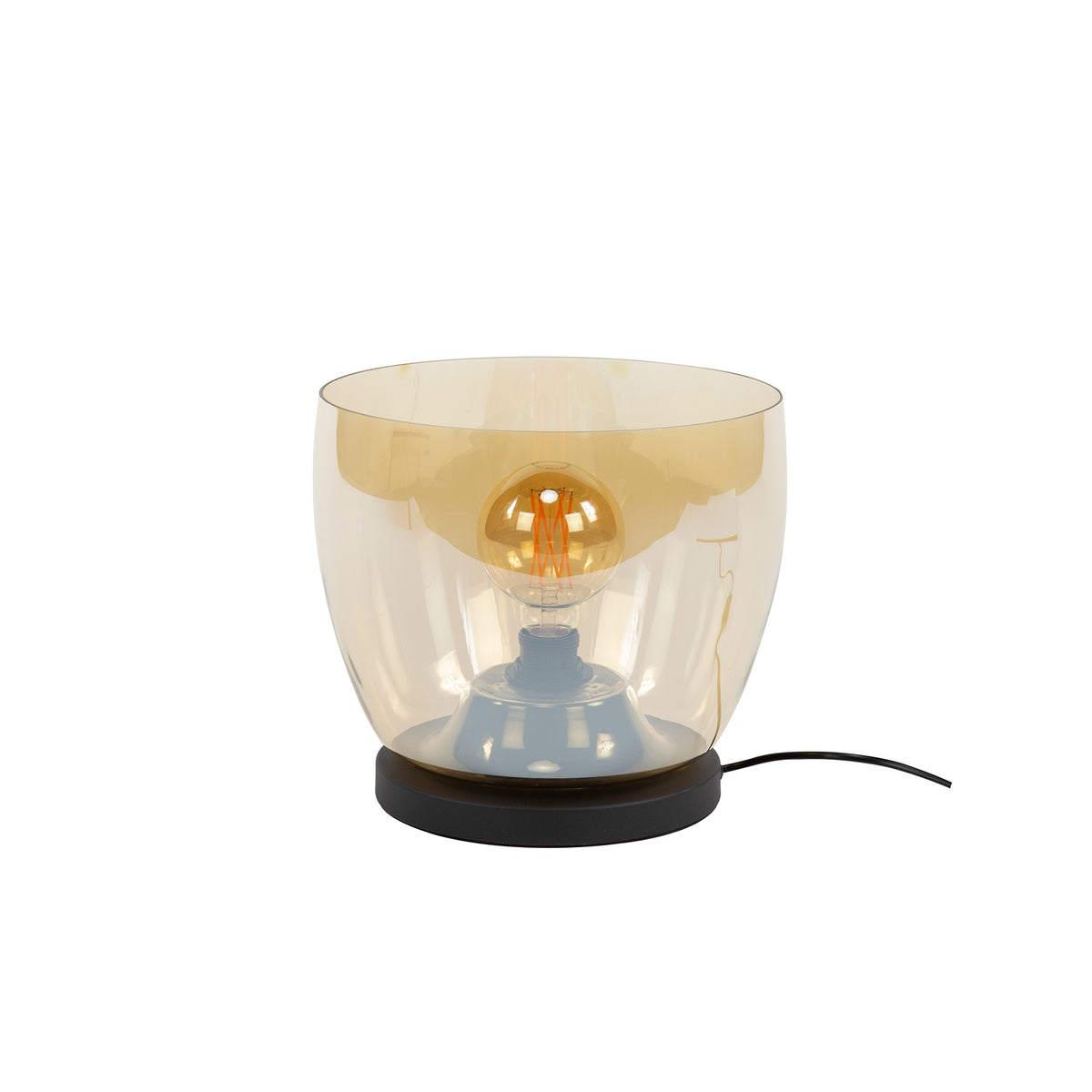 Floor lamps - Floor lamp Dain UP L Amber-colored glass - Dimehouse