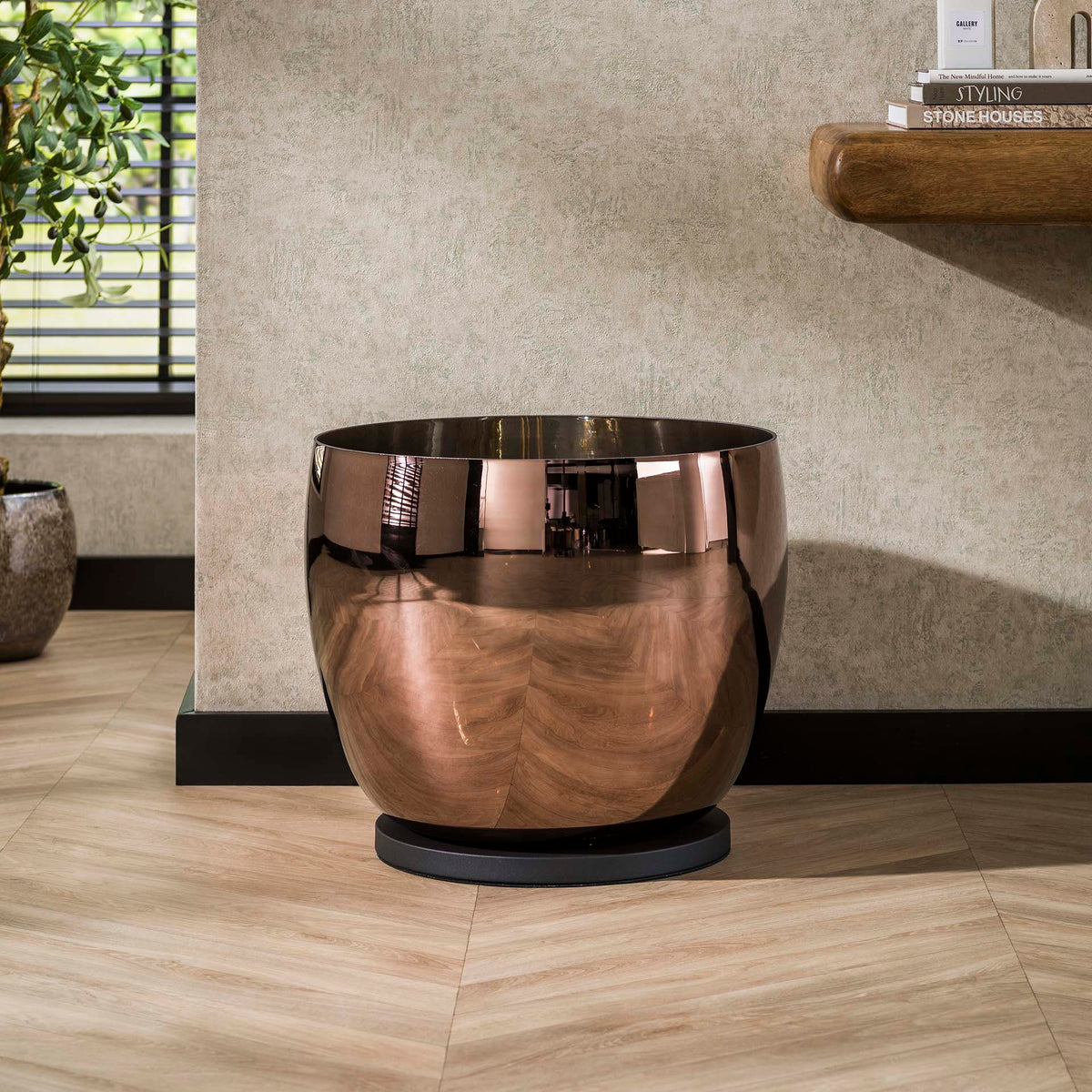 Floor lamps - Floor lamp Dain UP XXL Copper-colored glass - Dimehouse