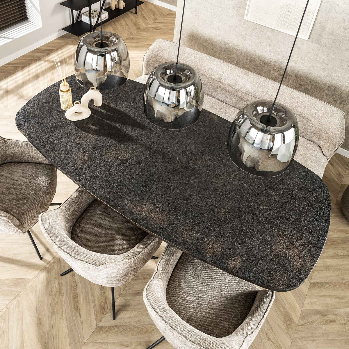 Hanging lamps - Hanging lamp Dain 3 - light chrome-colored glass - Dimehouse