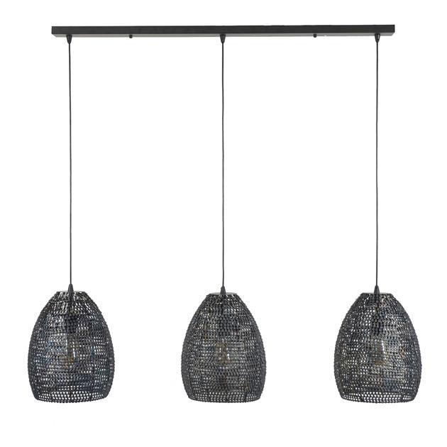 Hanging lamp Armoor DH Interior Brown LxWxH 112x41x33 Black brown White photo front view