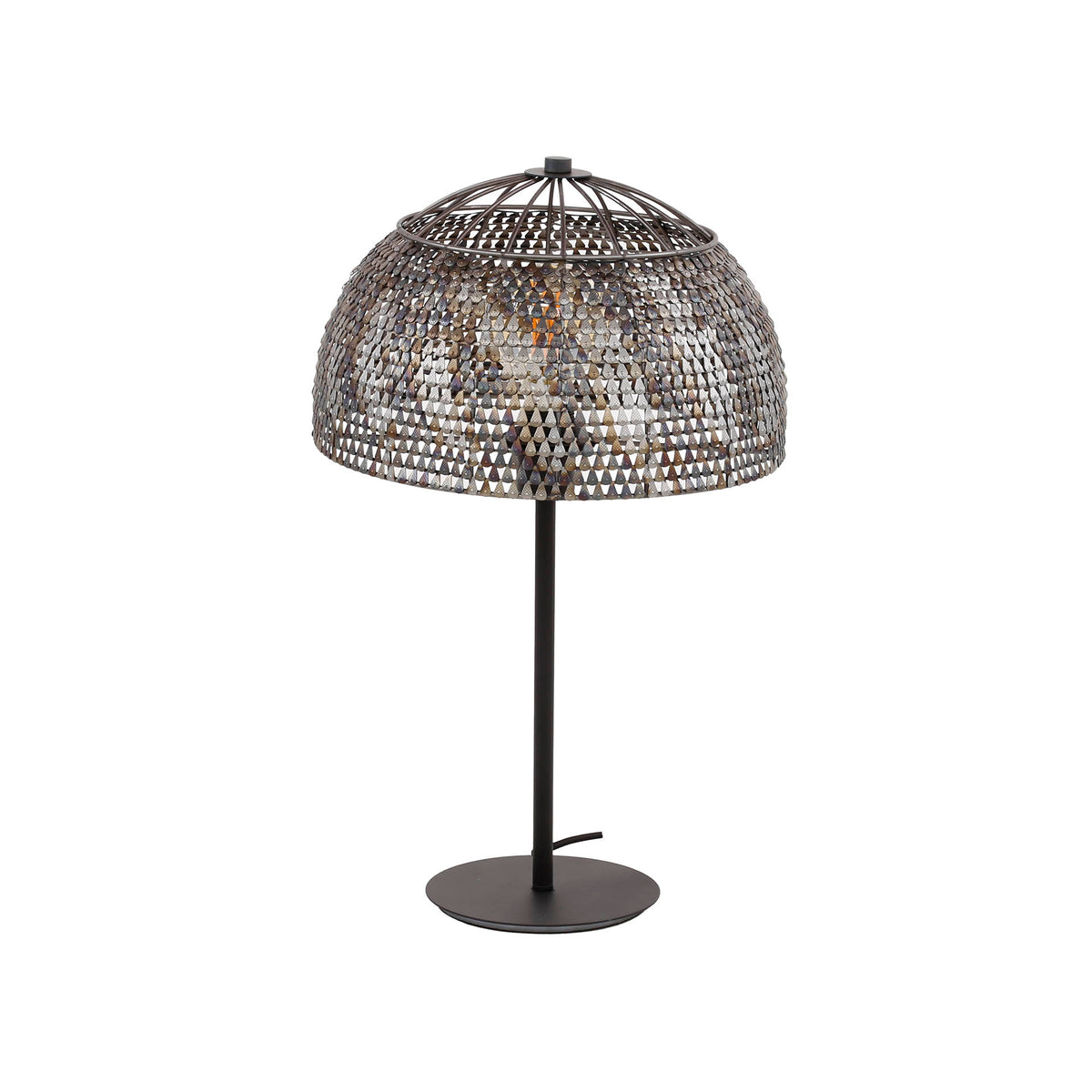 Table lamps - Table lamp Alfie Ø35 metal black brown - Dimehouse