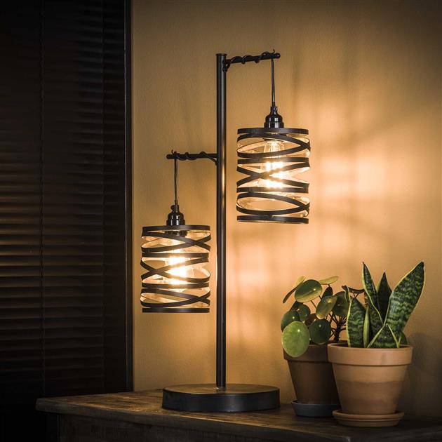 Table lamps - Industrial table lamp Spin Slate Gray 2 - light - Dimehouse