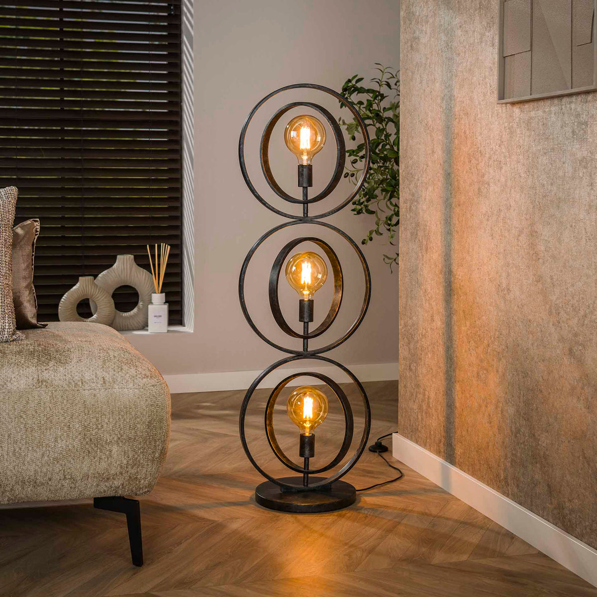 Floor lamps - Industrial floor lamp Otan metal 3 - lights - Dimehouse