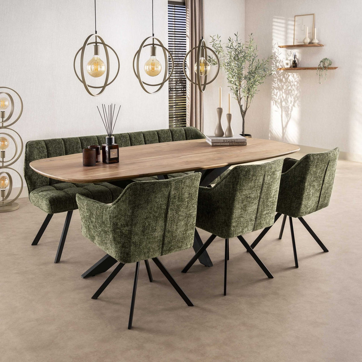 Hanging lamps - Modern Hanging Lamp Beige Otan 3 - lights - Dimehouse
