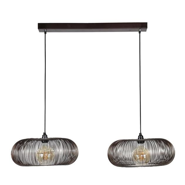 Hanging lamp Jill DH Interior Black LxWxH 88x49x29 Nickel White photo front view