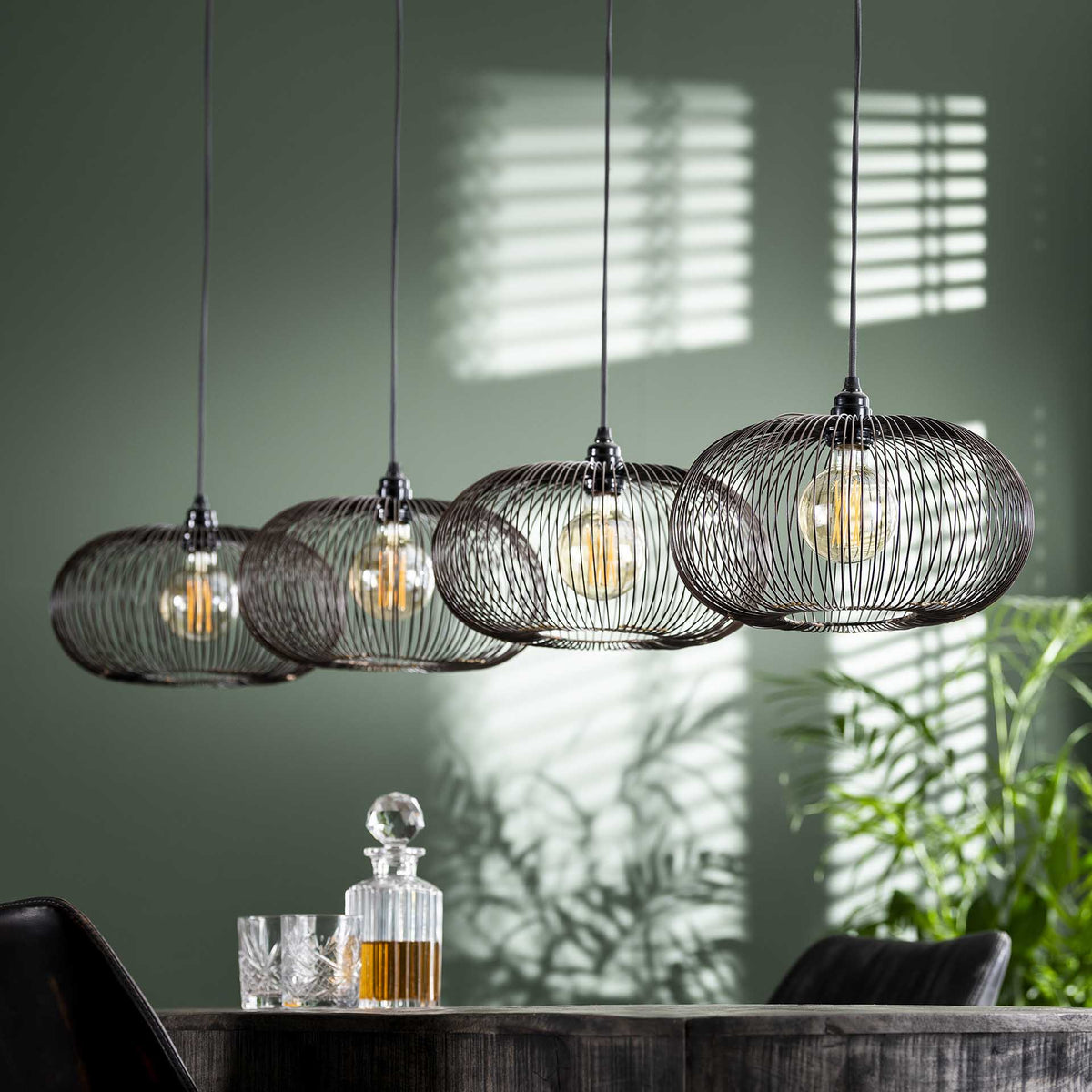 Hanging lamps - Industrial Hanging Lamp Jill 4 - lights - Dimehouse
