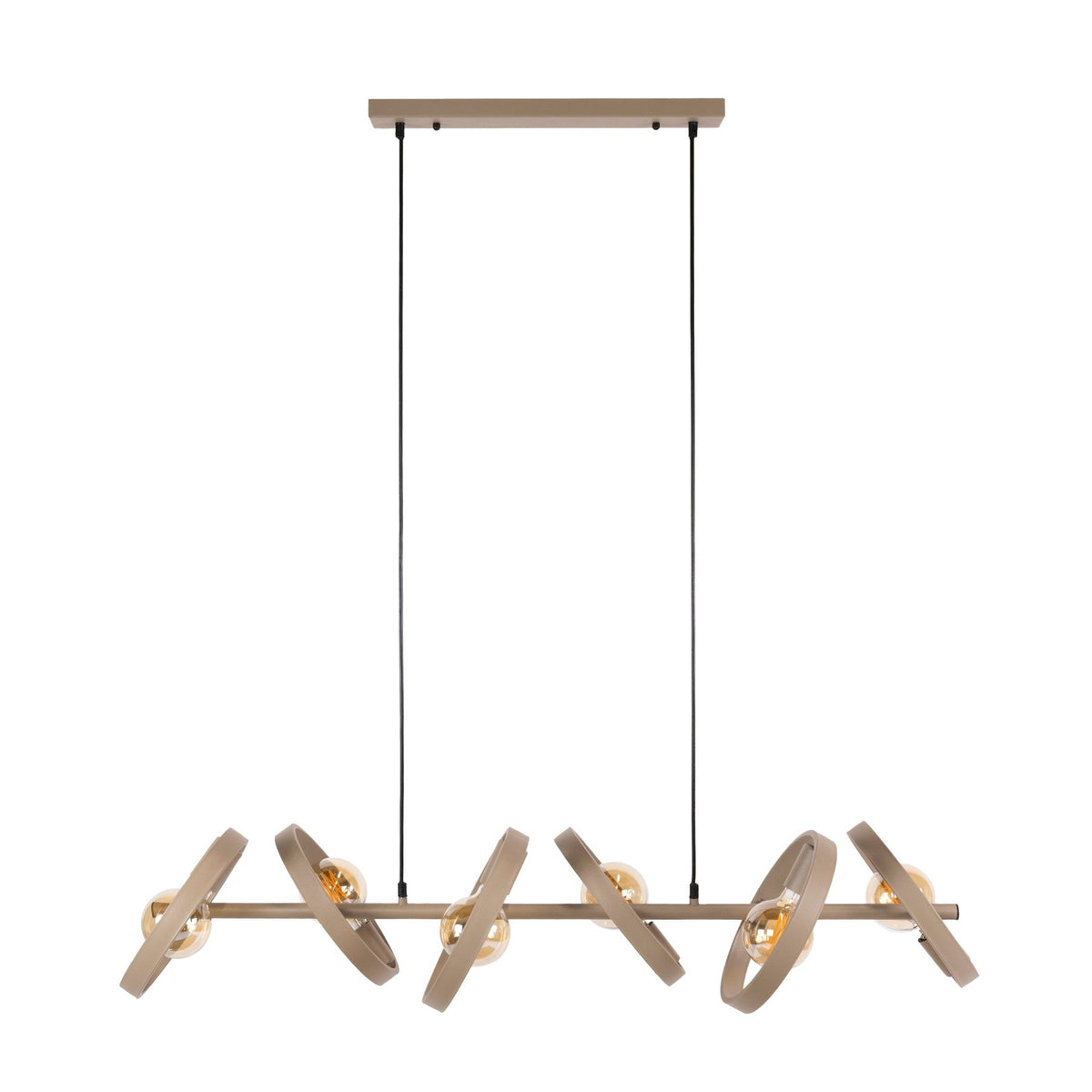 Hanging lamps - Hanging lamp 6 - light beige metal round Otan - Dimehouse