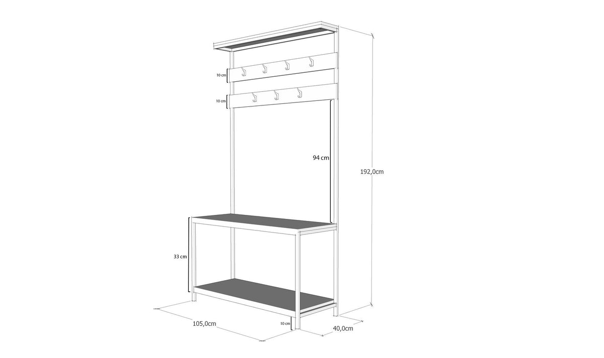 Coat Racks - Wardrobe Furniture Coat Rack Natural Green - Dimehouse