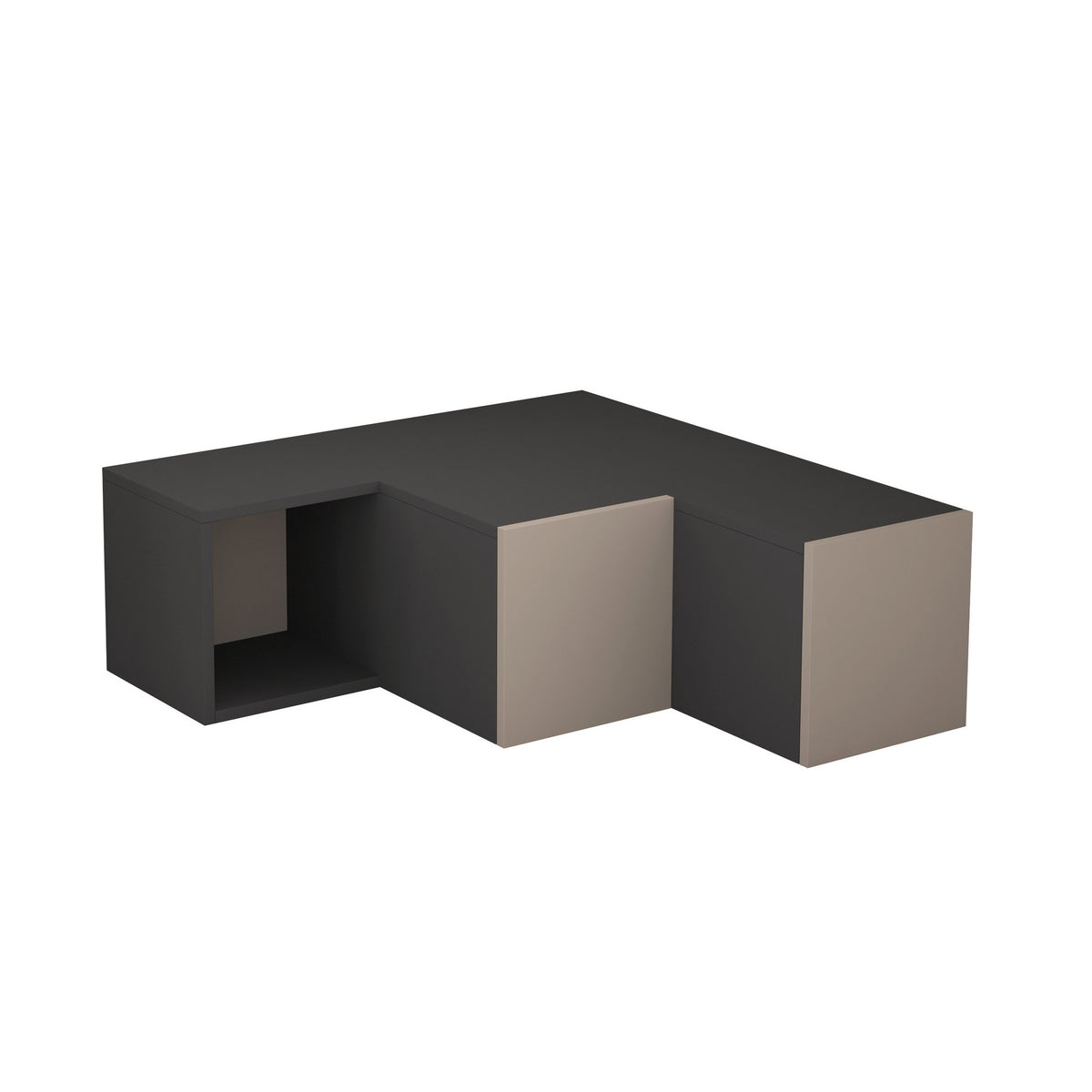 TV Furniture - TV Furniture Compact Anthracite Brown Melamine 90x32x92 cm - Dimehouse