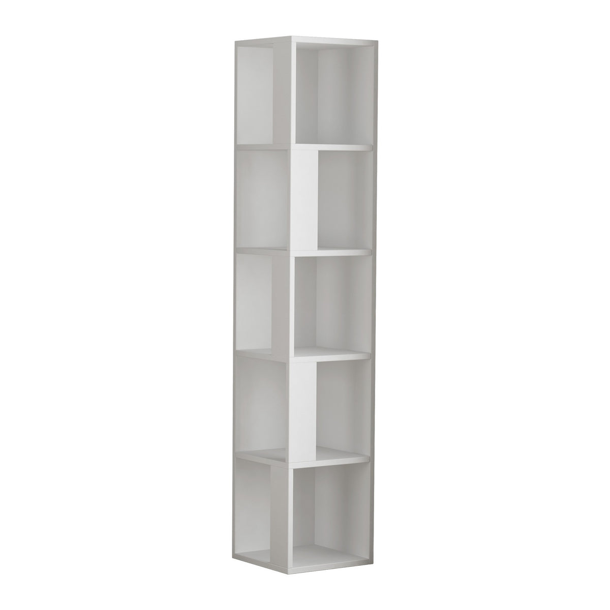Bookcases - Bookcase Piano White Melamine 34x161x34 cm - Dimehouse