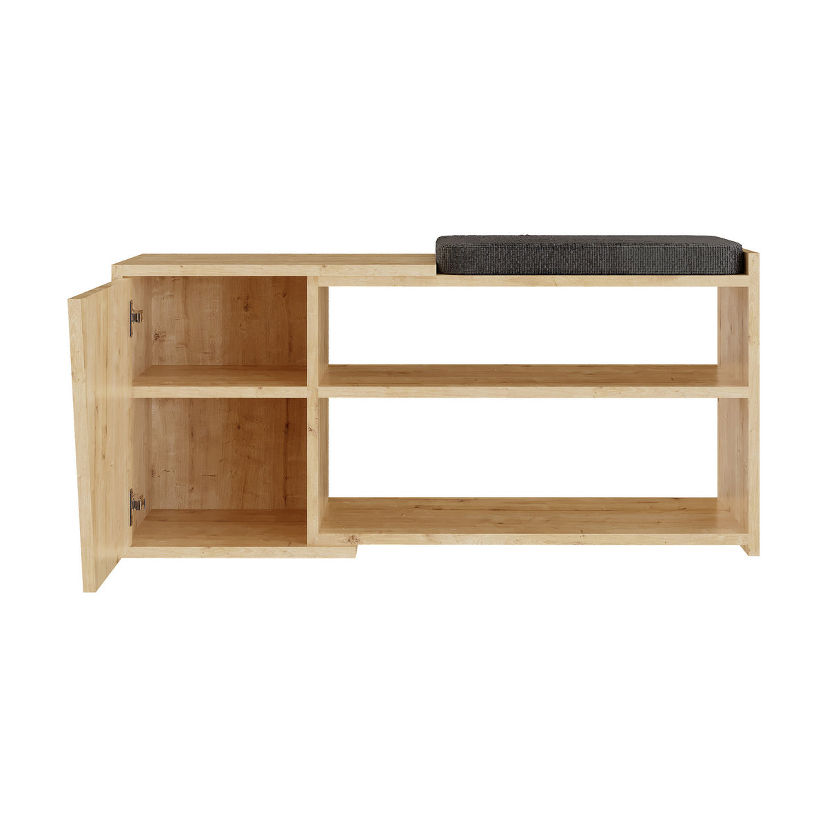 Shoe cabinets - Shoe cabinet Fiona Oak Melamine 104x37x47 cm - Dimehouse