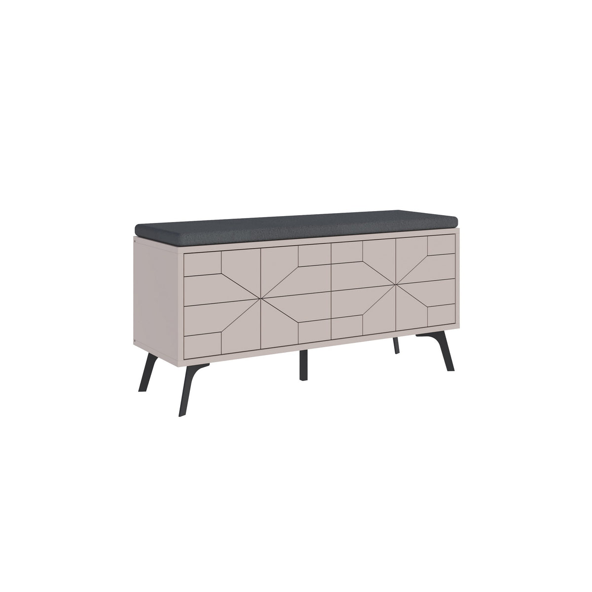 Shoe cabinets - Shoe cabinet Dune Bench Mocha Melamine 107x55x35 cm - Dimehouse
