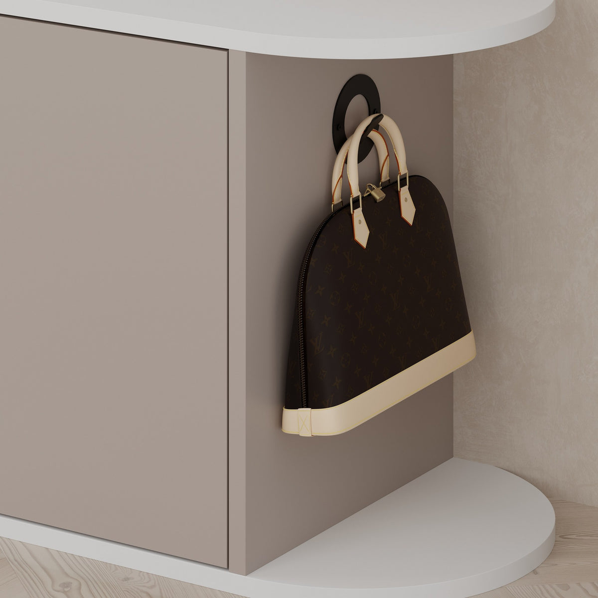 Shoe cabinets - Shoe cabinet Nova Shoe Bench Mocha White Melamine 104x50x37 cm - Dimehouse