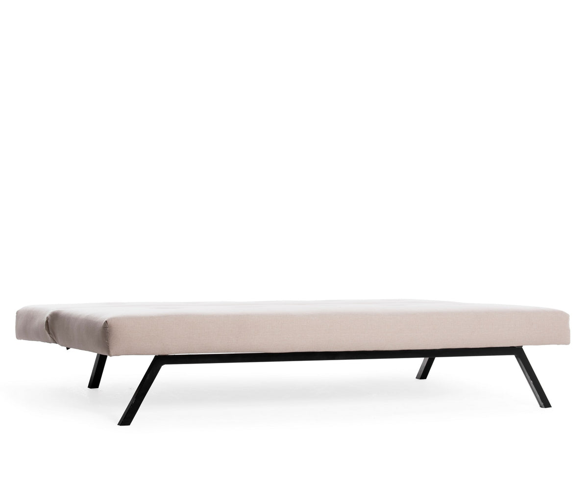Sofa beds - Sofa bed Zoly Cream Fabric 3 - Seater - 180 cm - Without armrests - Zoly - Dimehouse