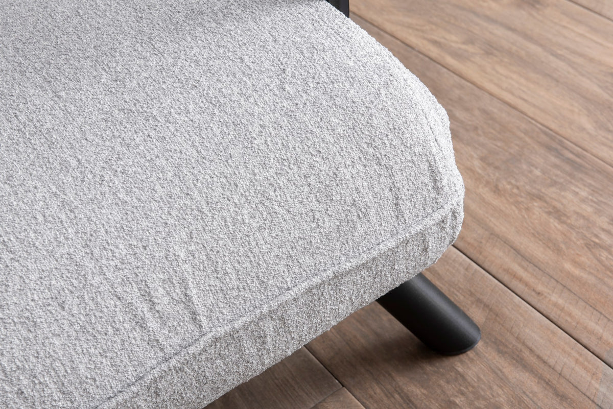 Armchairs - Scandinavian sleeping armchair Gray teddy fabric Sando - Dimehouse