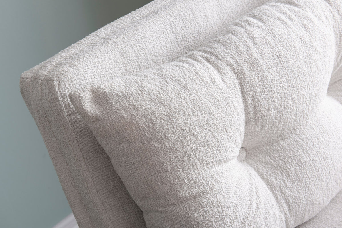 Armchairs - Scandinavian sleeping armchair Cream teddy fabric Sando - Dimehouse
