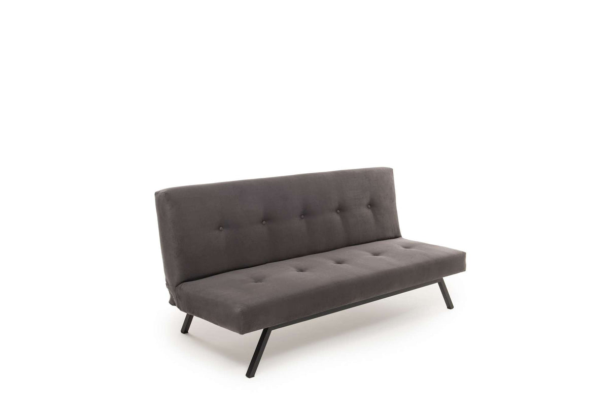 Sofa beds - Sofa bed Gray Fabric 3 - Seater - 180 cm - Without armrests - Zoly - Dimehouse