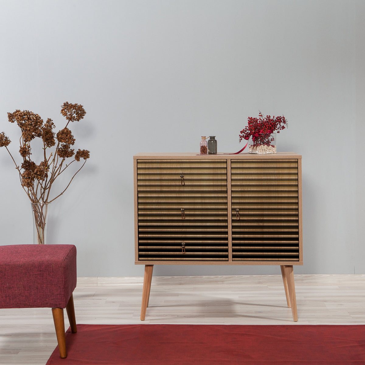 Chests of drawers - Chest of drawers Verybox Sonoma Oak Melamine 90x90x40 cm - Dimehouse