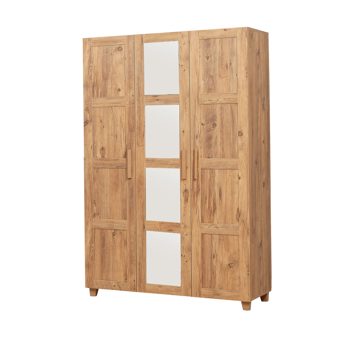 Wardrobes - Wardrobe Hedera Atlantic Pine Wood Melamine 120x189x48 cm - Dimehouse