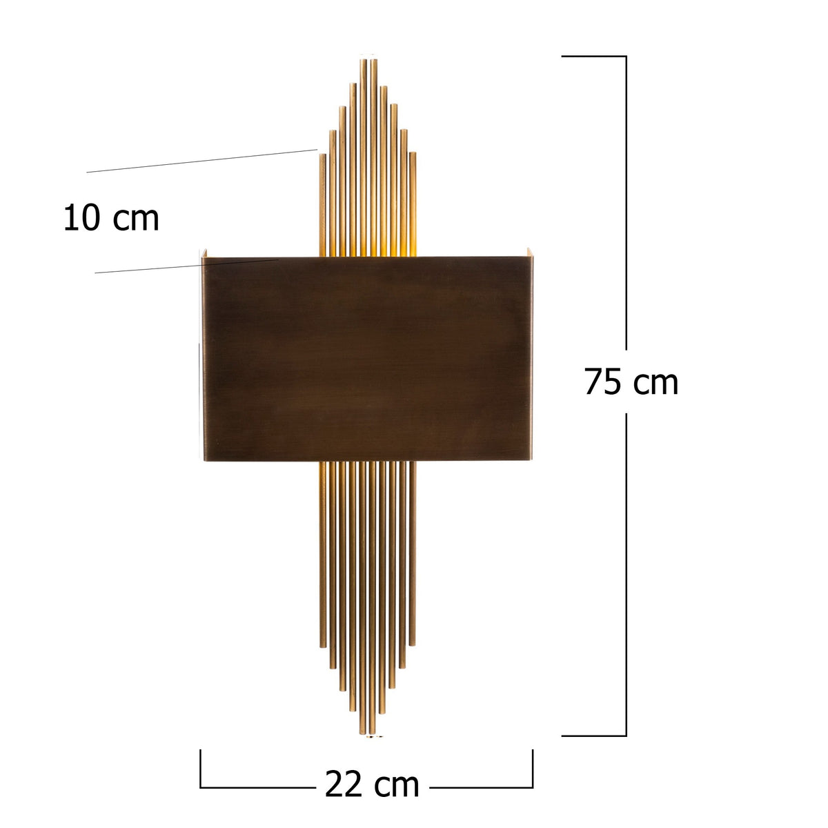 Wall lamps - Wall lamp Bronze-colored Metal Andes - Dimehouse