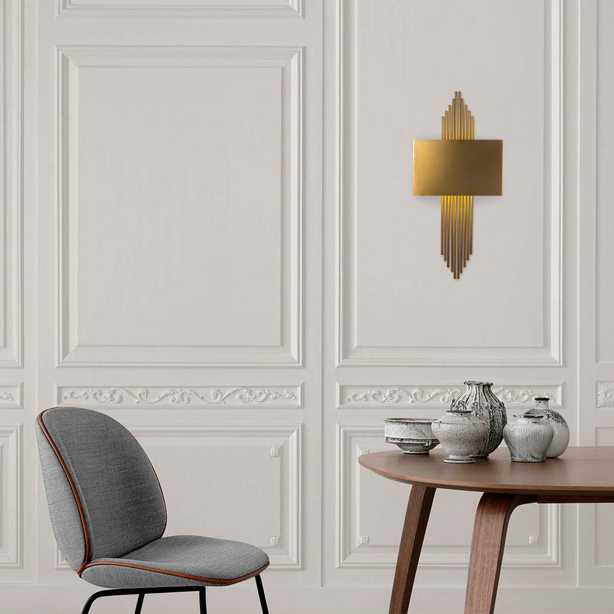 Wall lamps - Wall lamp Bronze-colored Metal Andes - Dimehouse