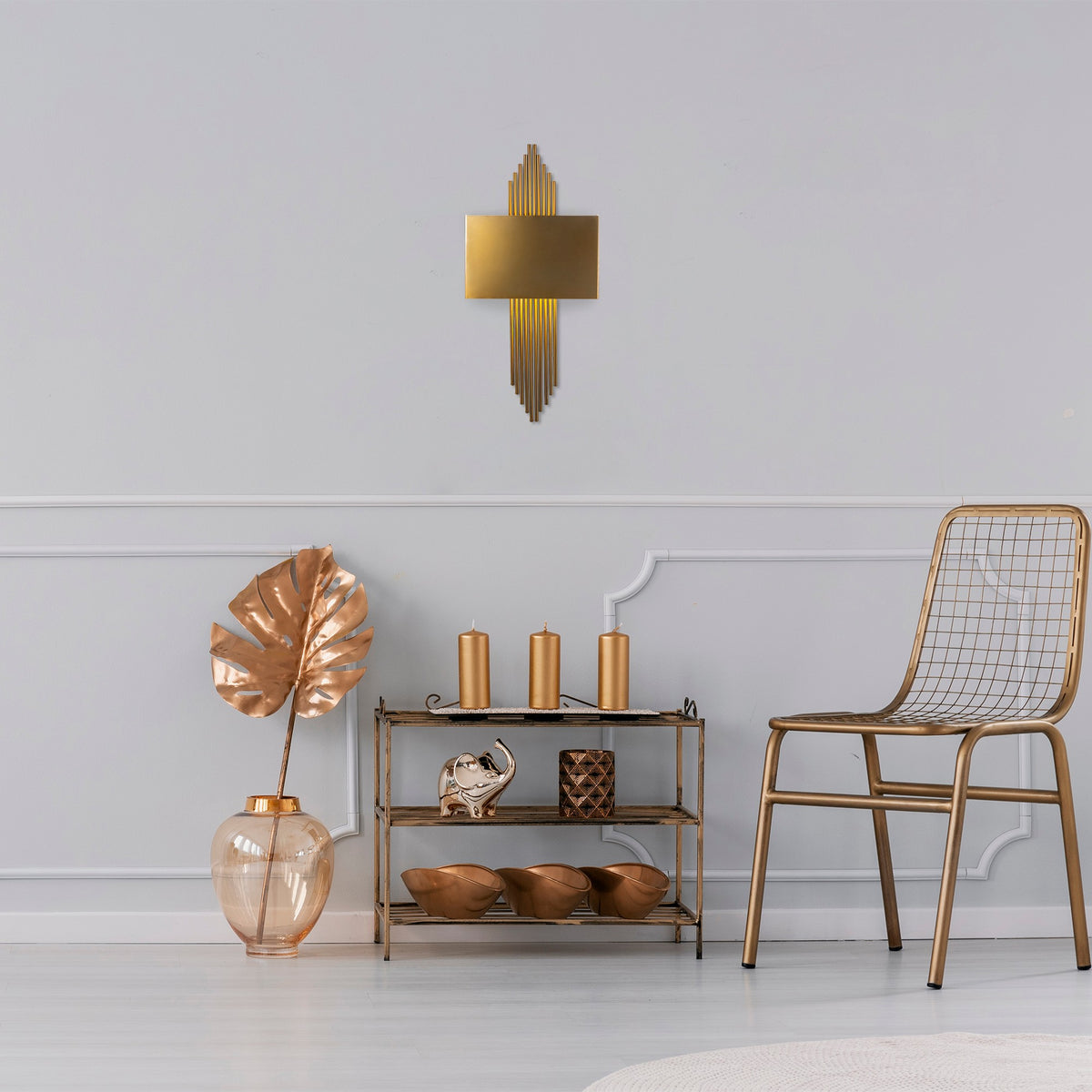 Wall lamps - Wall lamp Bronze-colored Metal Andes - Dimehouse