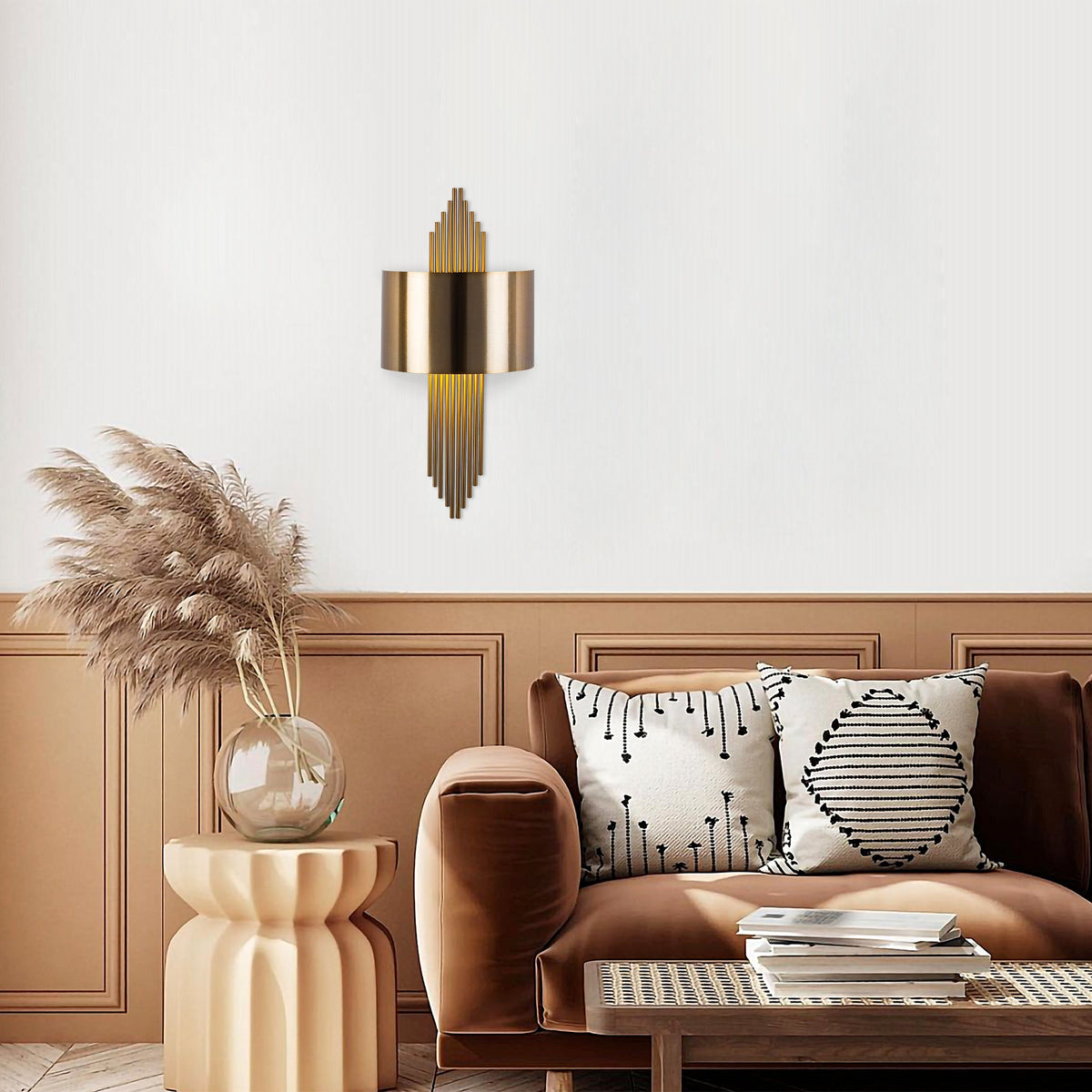 Wall lamps - Wall lamp 1 - light Bronze Gold Metal Andes - Dimehouse