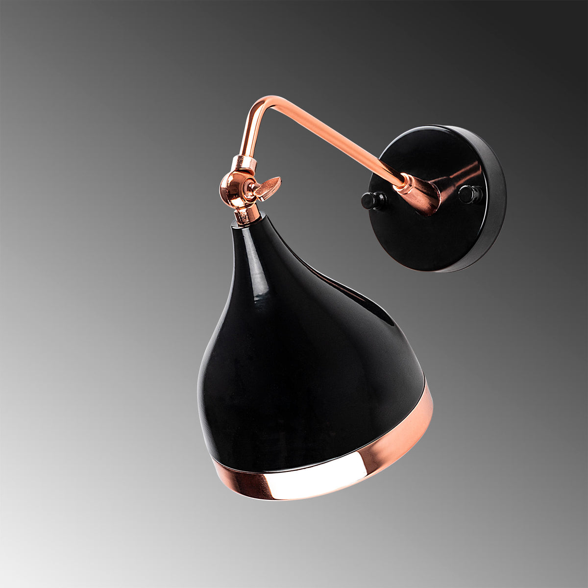 Wall lamps - Wall lamp Black Copper Metal Grip - Dimehouse
