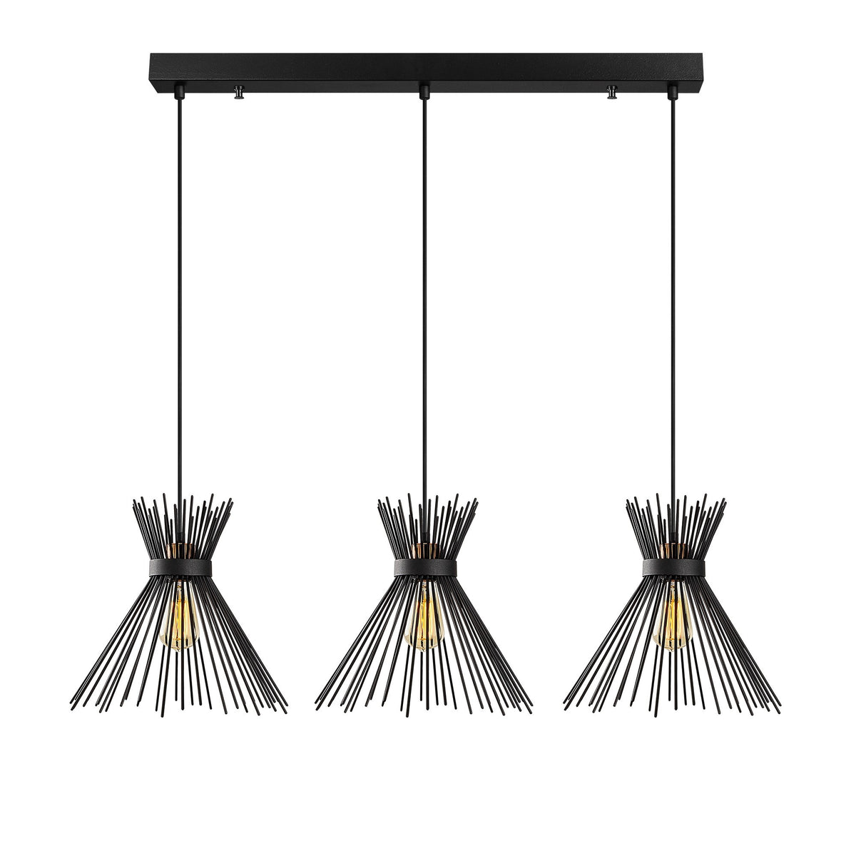 Hanging lamps - Hanging lamp 3 - lights Black Metal Lyric - Dimehouse