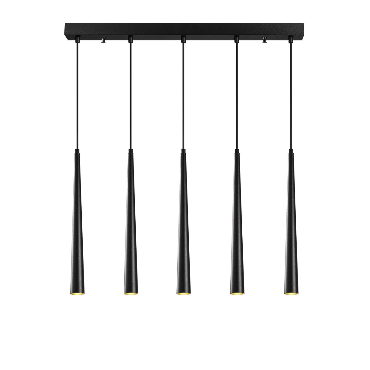 Hanging lamps - Hanging lamp 5 - lights Black Metal Vox - Dimehouse