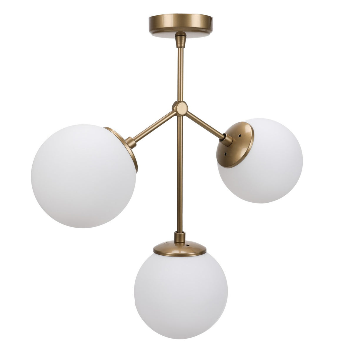 Hanging lamps - Hanging lamp 3 - lights White Glass Polaris - Dimehouse