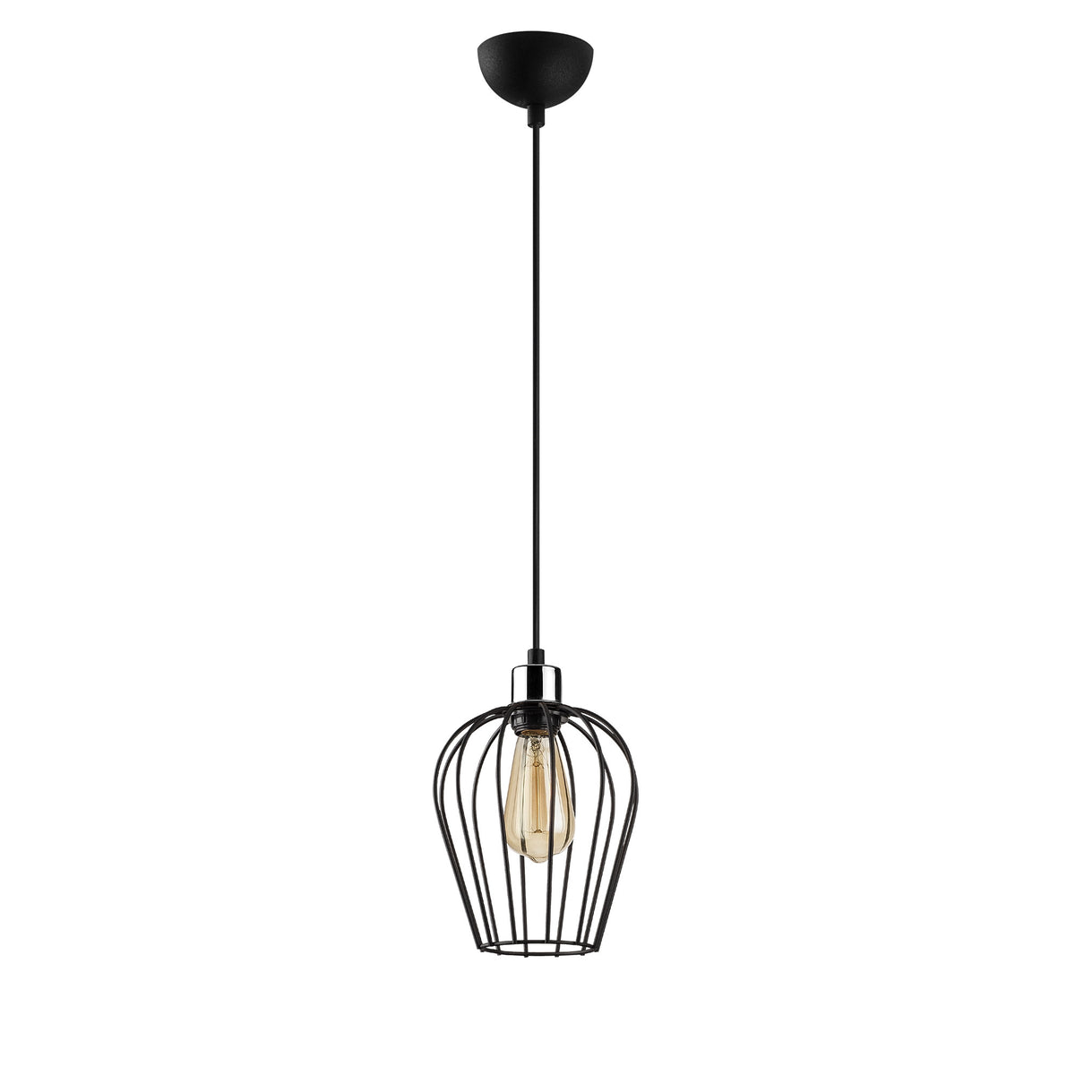 Hanging lamps - Hanging lamp 1 - light 20 cm Black Metal Predator - Dimehouse