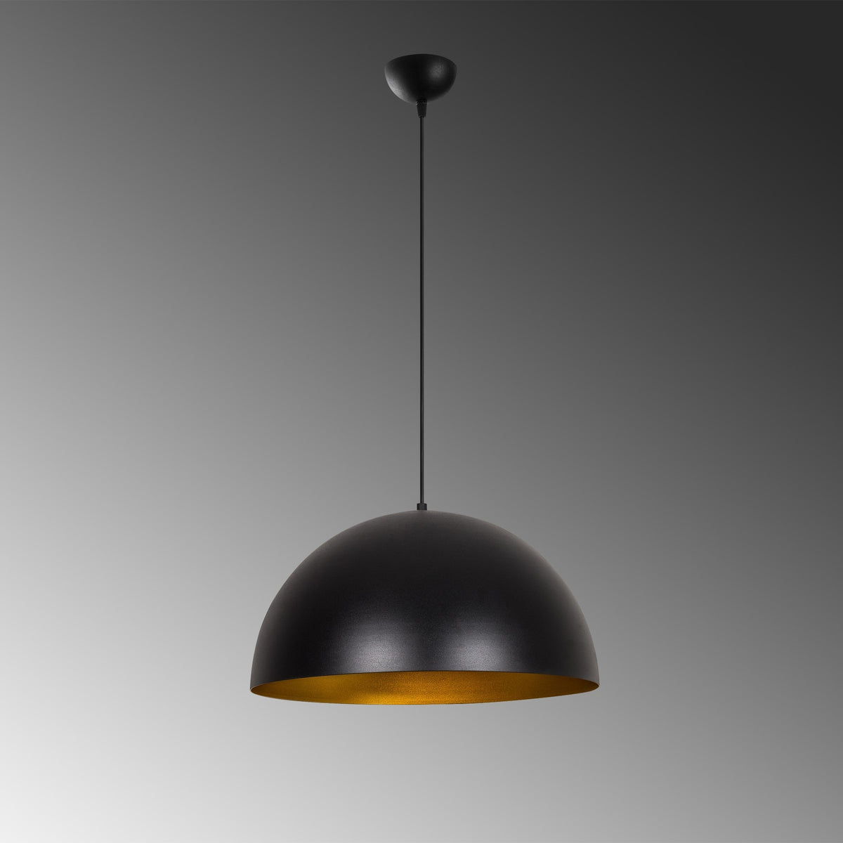 Hanging lamps - Hanging lamp 50 cm Black Gold Metal Echelon - Dimehouse