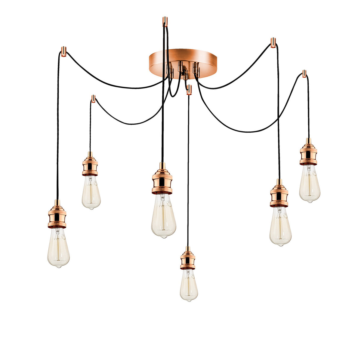 Hanging lamps - Hanging lamp 6 - lights Copper-colored Metal Maris - Dimehouse