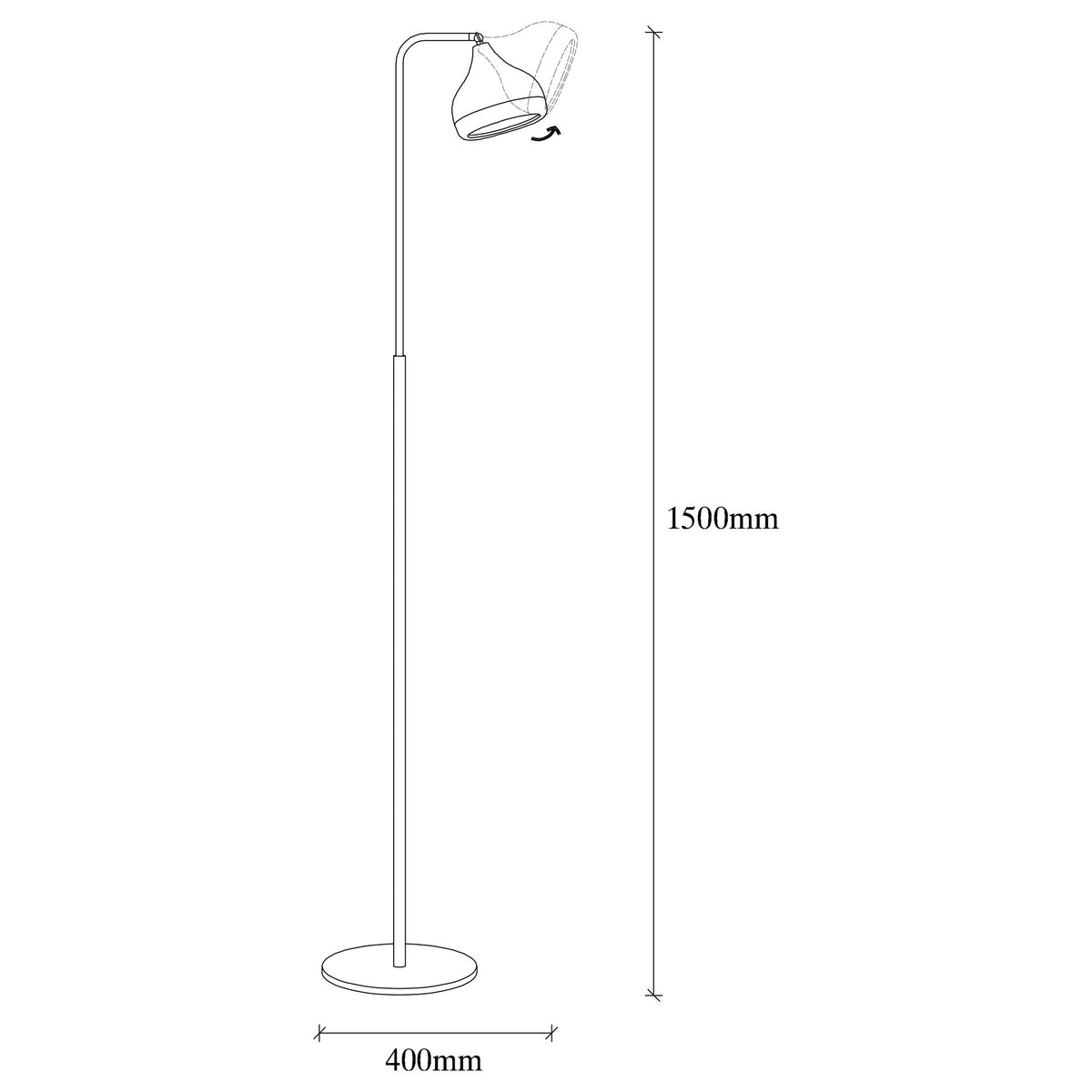 Floor Lamps - Floor Lamp Black Copper Metal Grip - Dimehouse