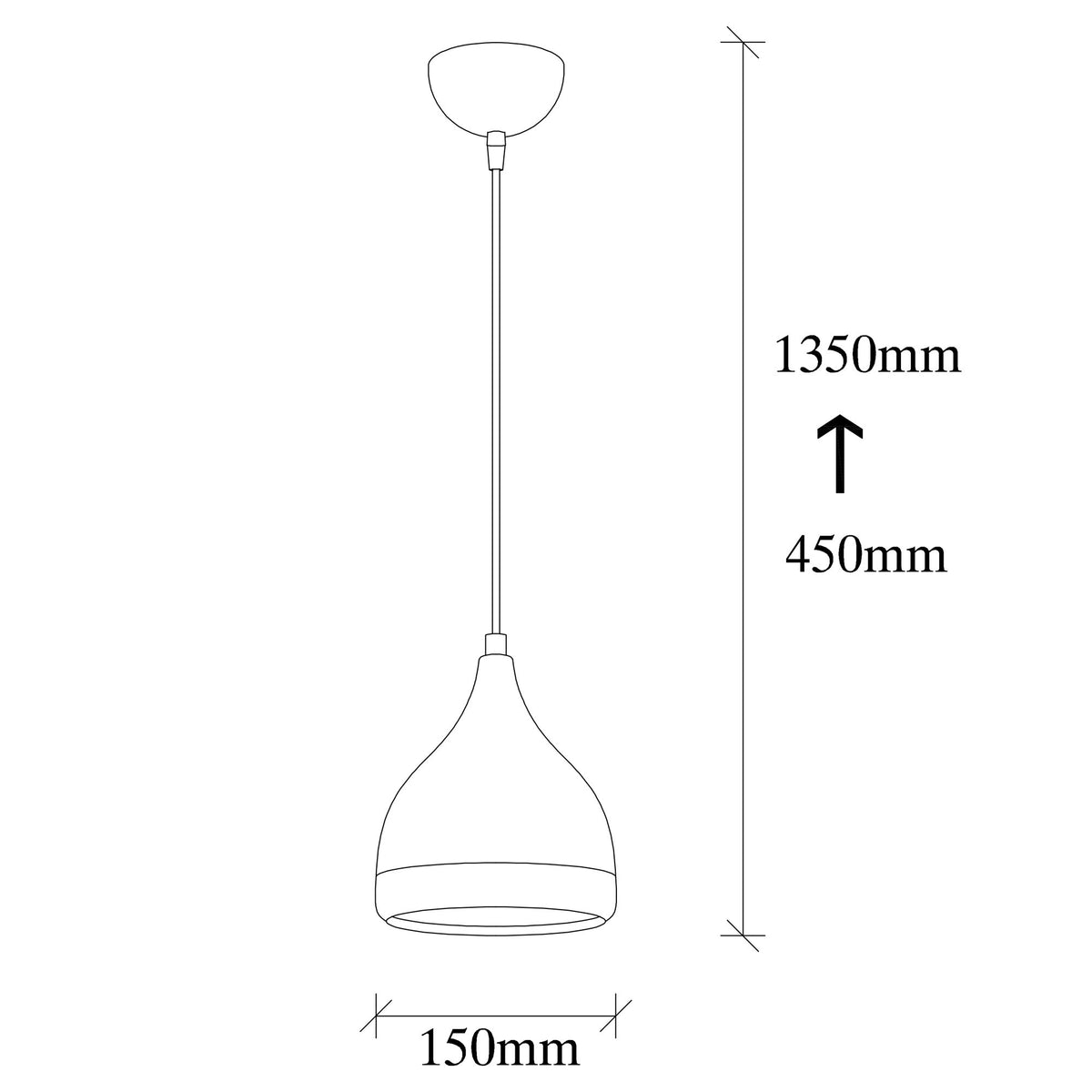 Hanging lamps - Hanging lamp 1 - light Black Copper Round Metal Grip - Dimehouse