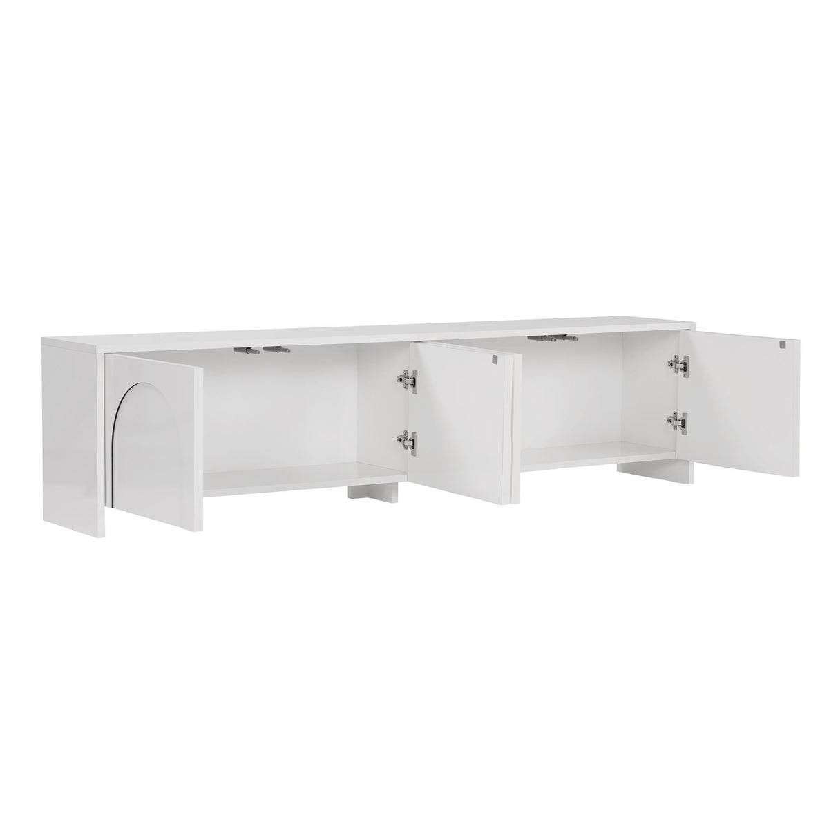 Aurelia TV cabinet white 180 cm Melamine-coated wood