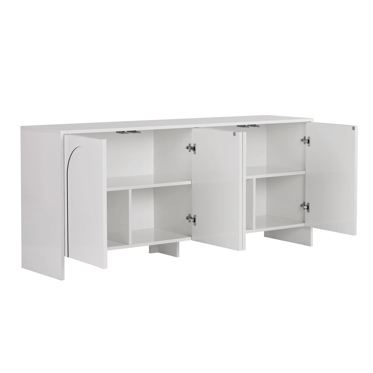 Arlen side table white 180 cm Melamine coated wood composite